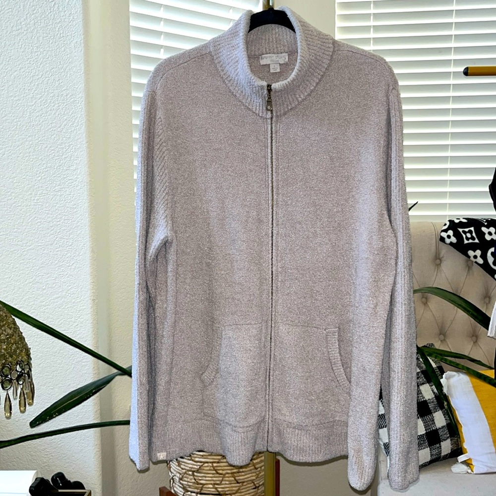 BAREFOOT DREAMS Unisex CozyChic Lite Men or Women’s Full Zip Front Jacket Size L